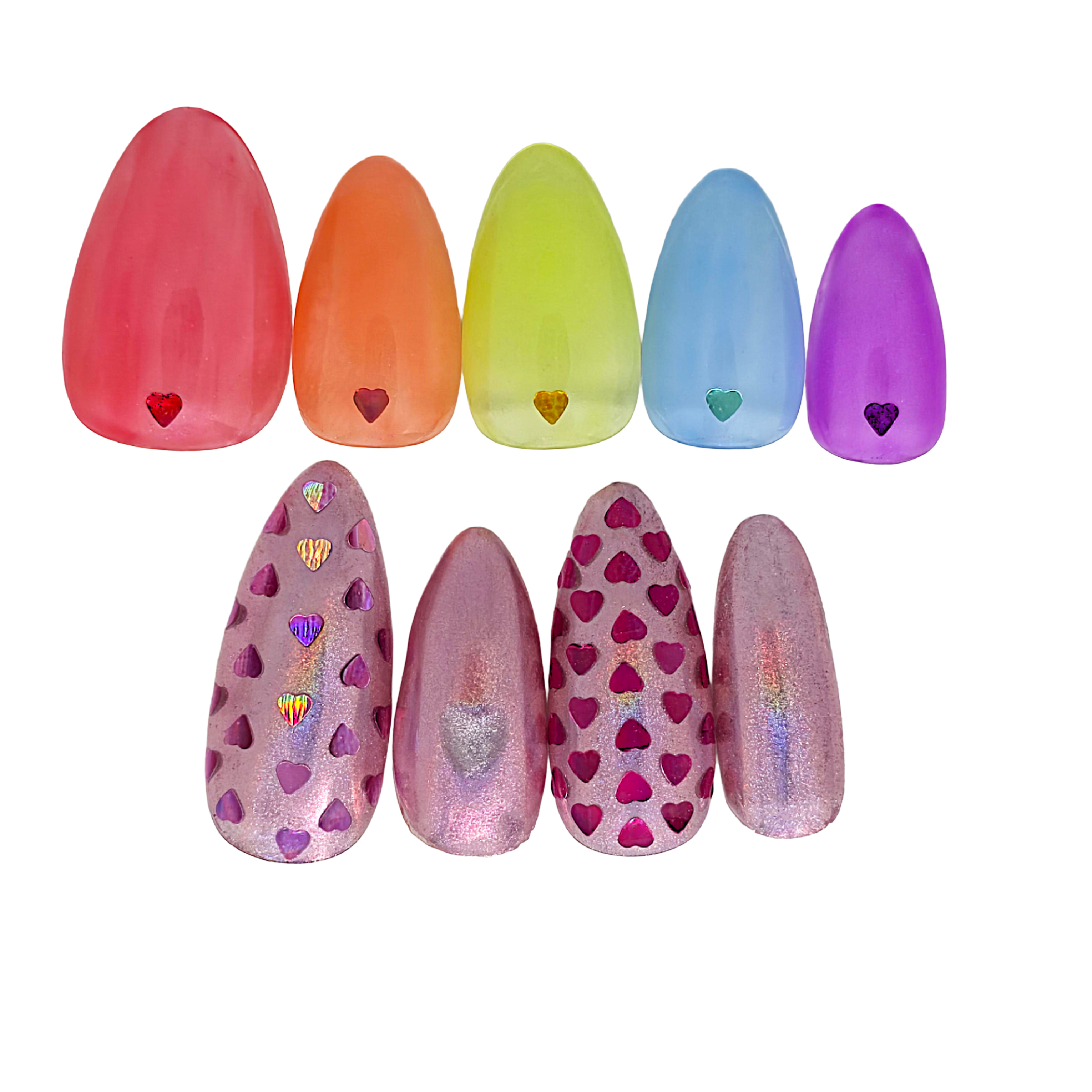 Pink Swirl nail set