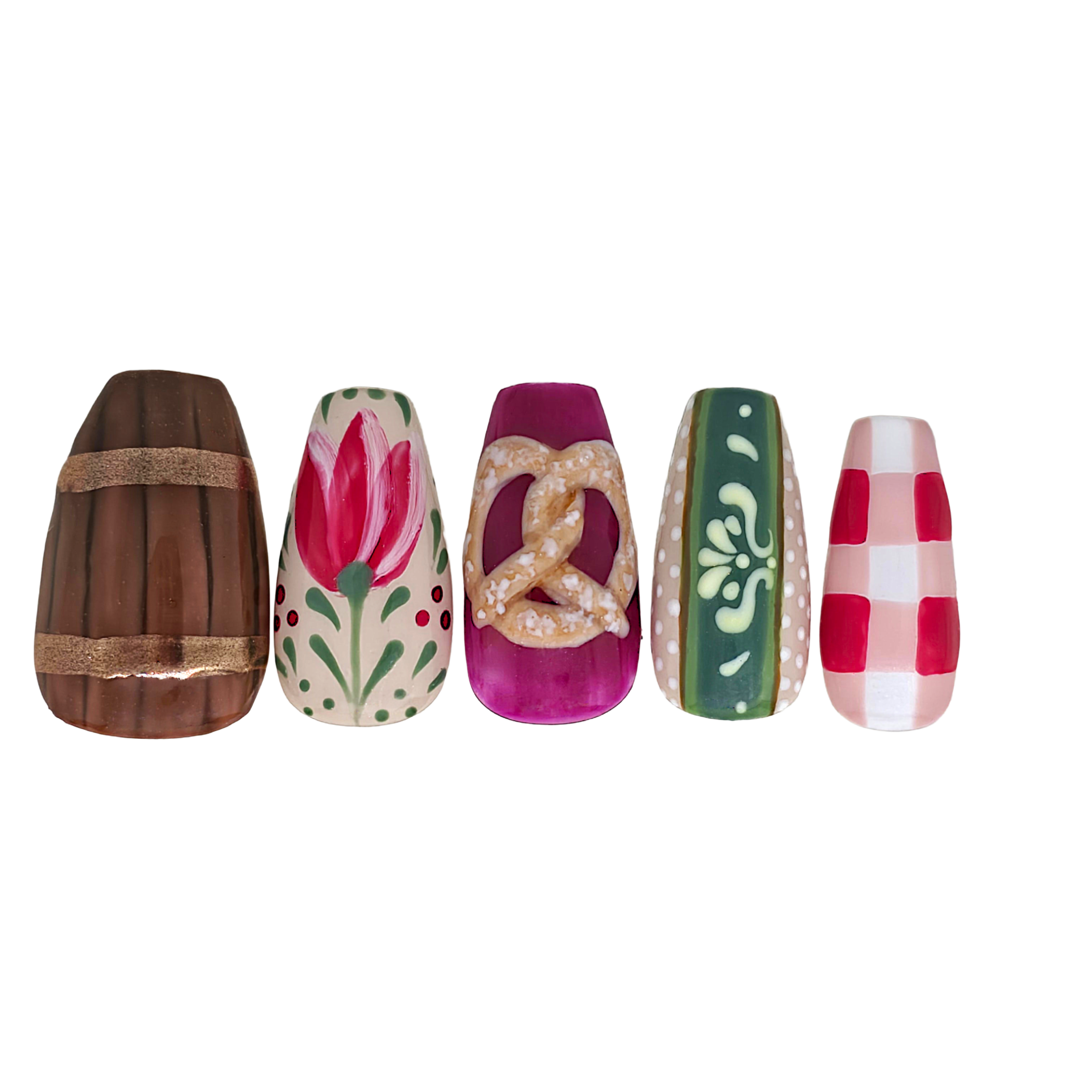 Black Swirl nail set